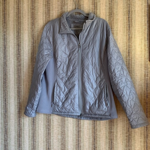 L.L Bean Size XL Women’s Jacket Coat Puffer Silver Outdoor Winter Regular - Picture 1 of 4